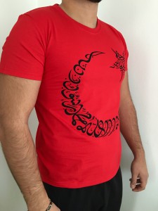 KELIME-I-TEVHID-t-shirt shirt ayyildiz mond stern siyah kirmizi türkiye türkei fahne flagge kleidun