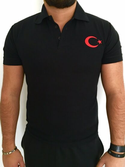 türkei polo mond und stern rot schwarz nummer 10 fussball türkiye a milli takimi arda turan hakan calhanoglu polo hemd shirt